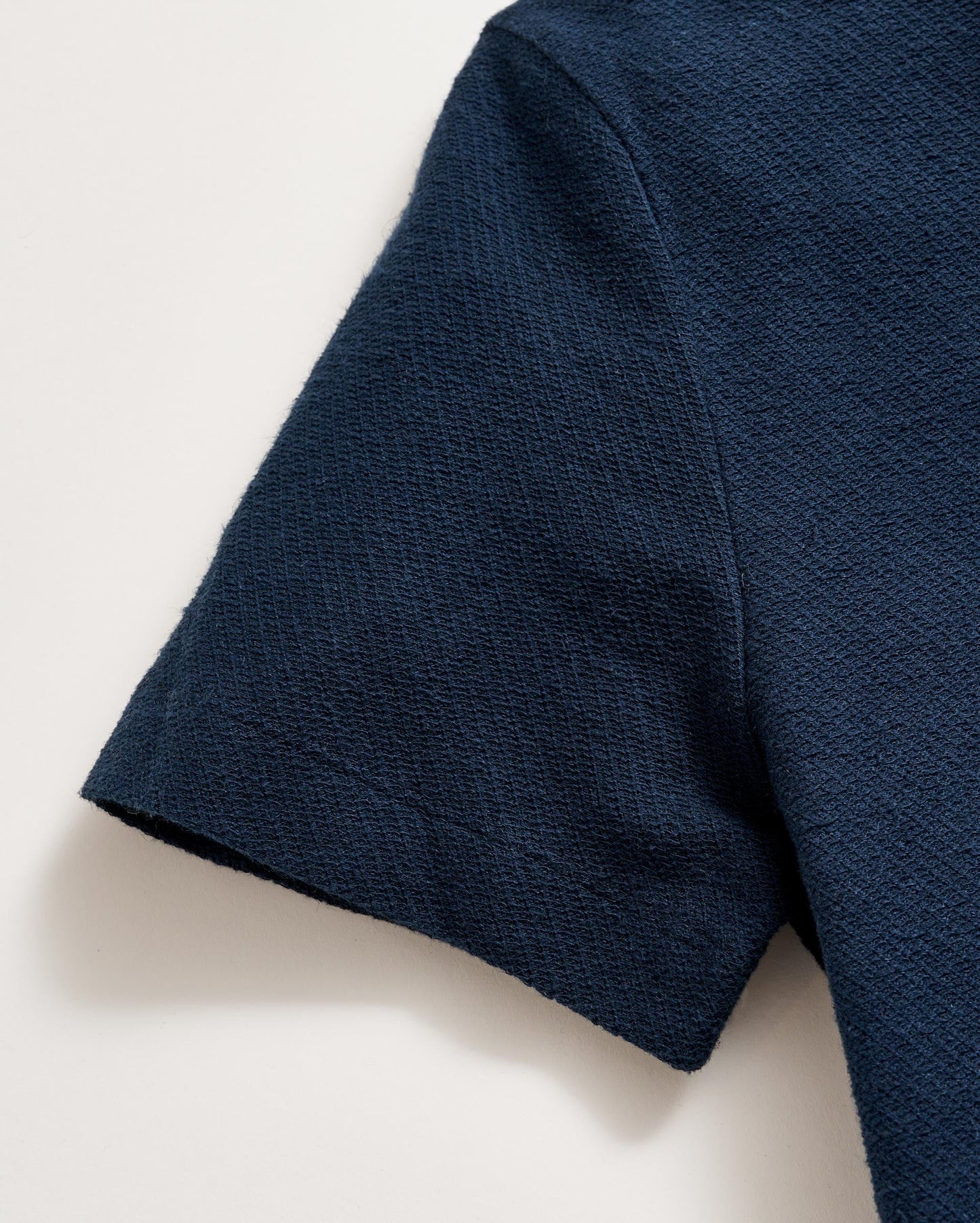 Hemp Cotton Twill Polo Carbon Blue Billy Reid
