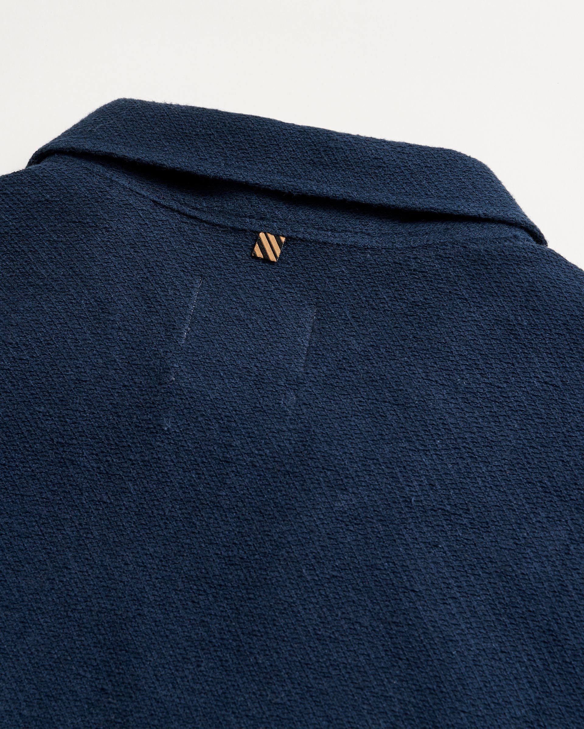 Hemp Cotton Twill Polo Carbon Blue Billy Reid
