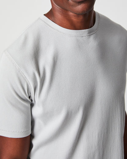 Short Sleeve Rib Crew Silver Billy Reid