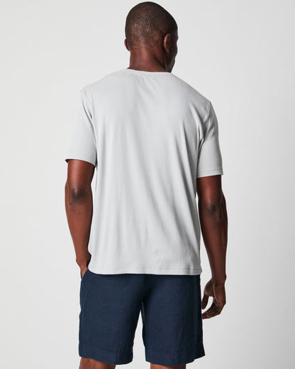 Short Sleeve Rib Crew Silver Billy Reid
