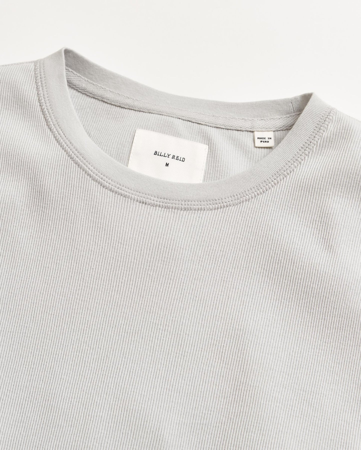 Short Sleeve Rib Crew Silver Billy Reid