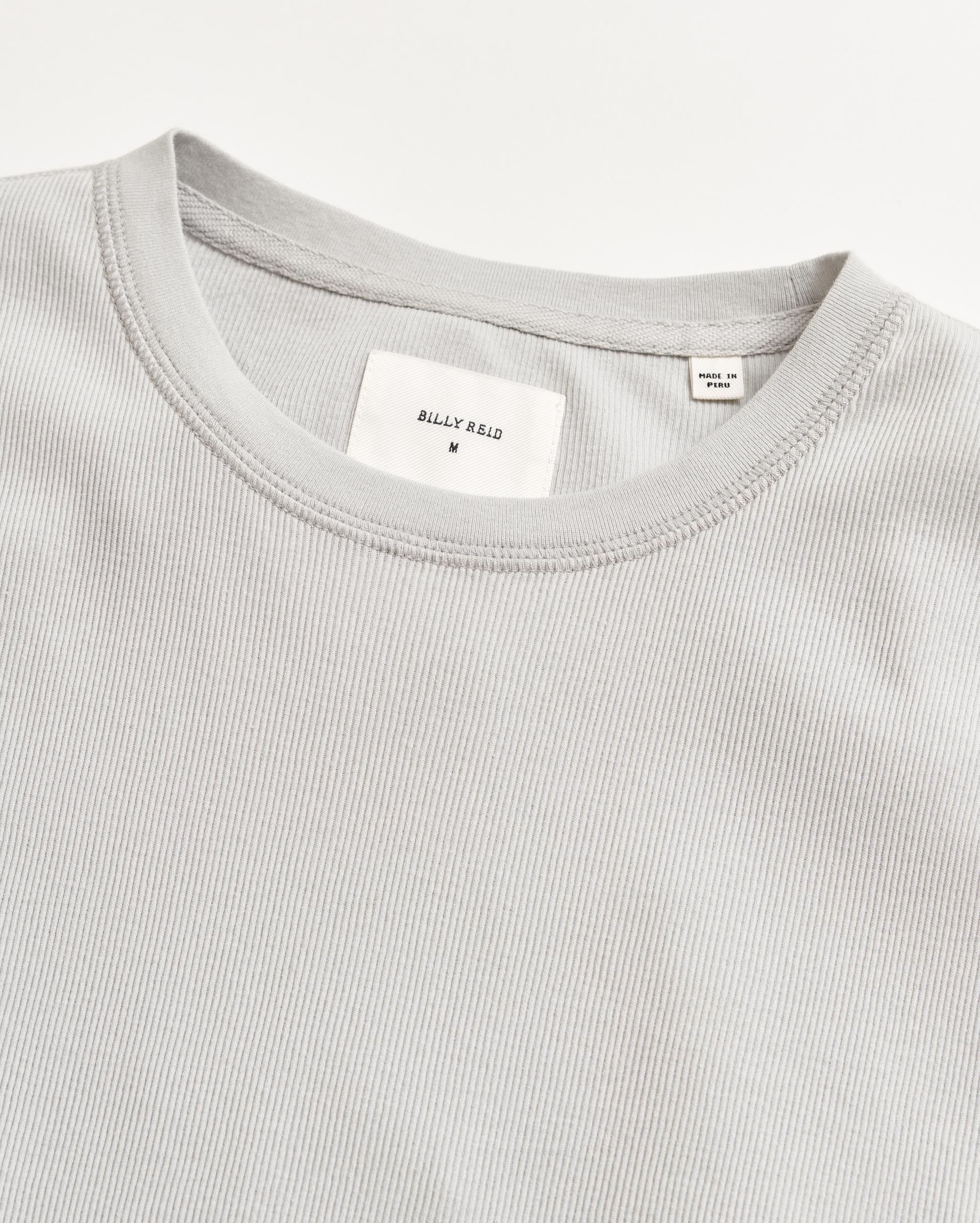Short Sleeve Rib Crew Silver Billy Reid