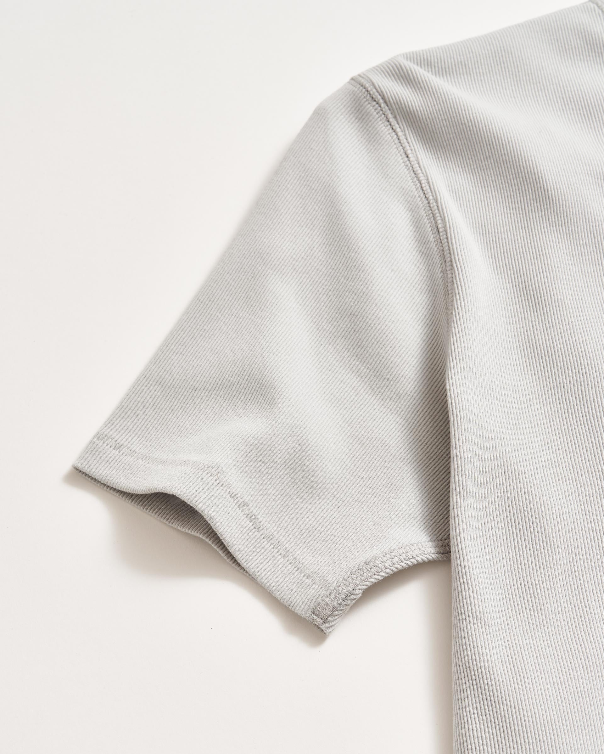 Short Sleeve Rib Crew Silver Billy Reid