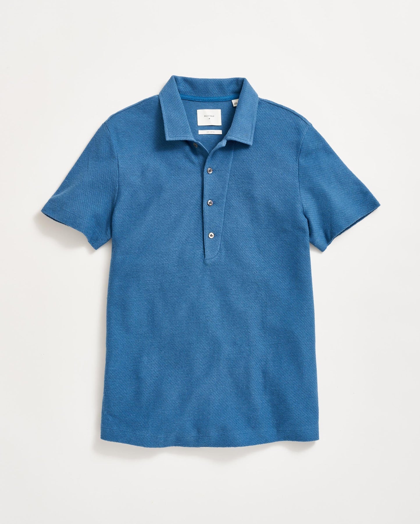 Hemp Cotton Twill Polo Dark Blue Billy Reid