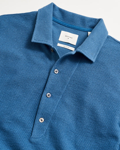 Hemp Cotton Twill Polo Dark Blue Billy Reid