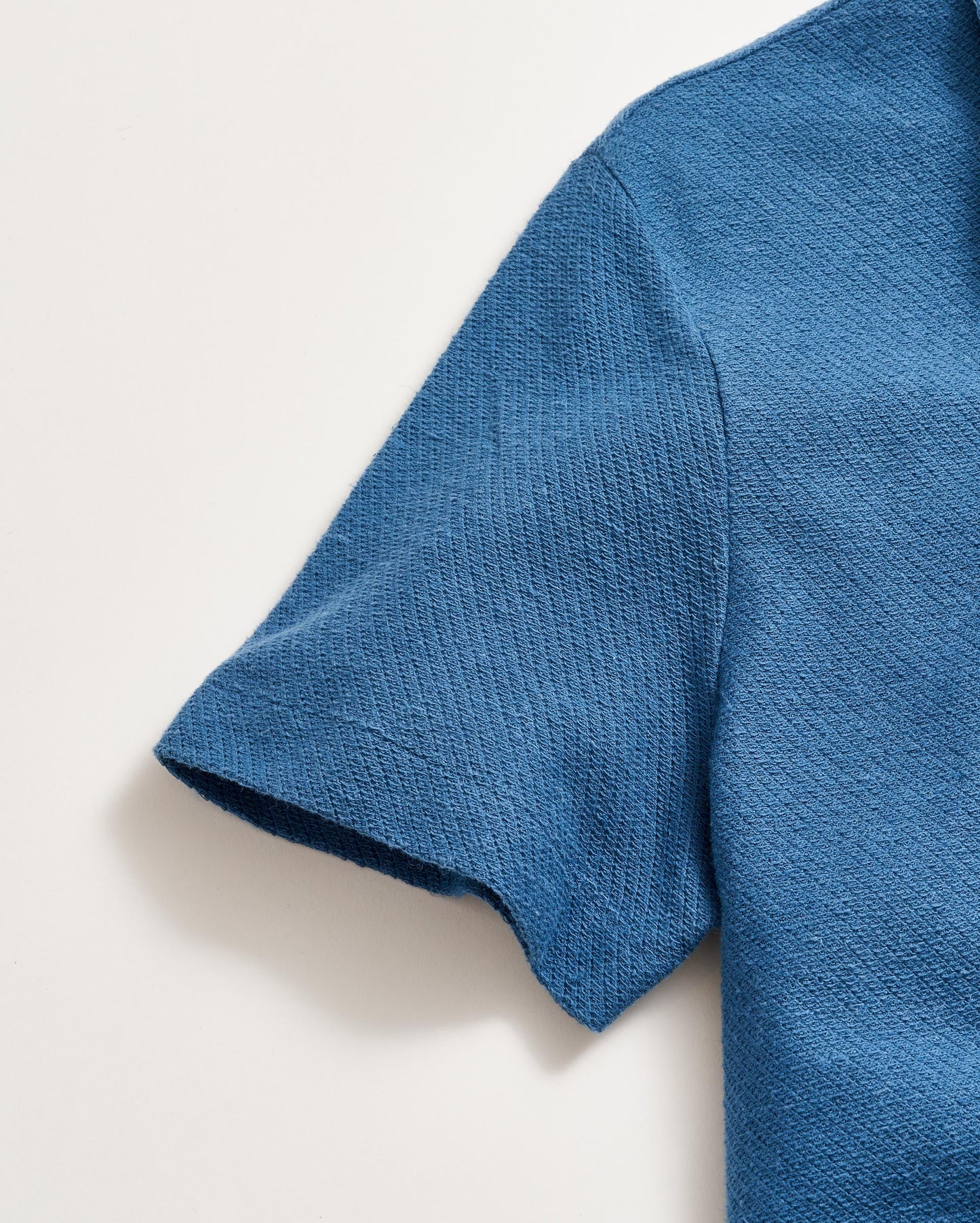 Hemp Cotton Twill Polo Dark Blue Billy Reid