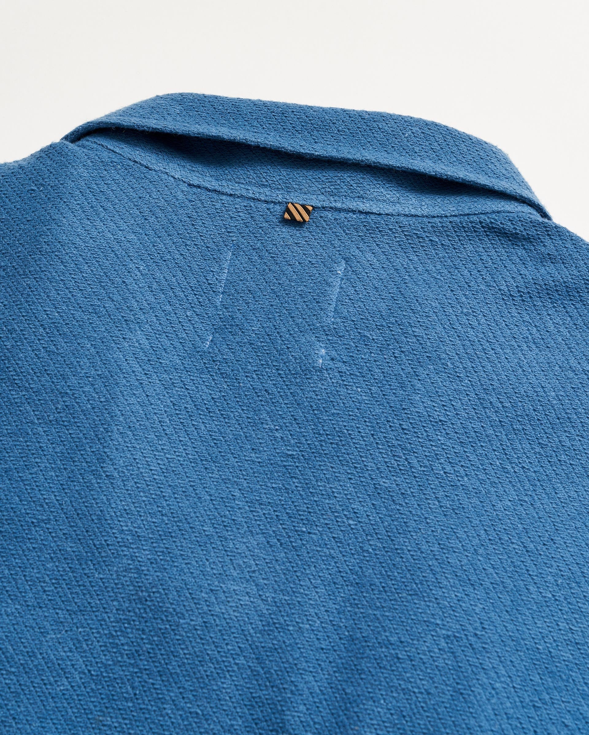 Hemp Cotton Twill Polo Dark Blue Billy Reid