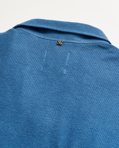 Hemp Cotton Twill Polo Dark Blue Billy Reid