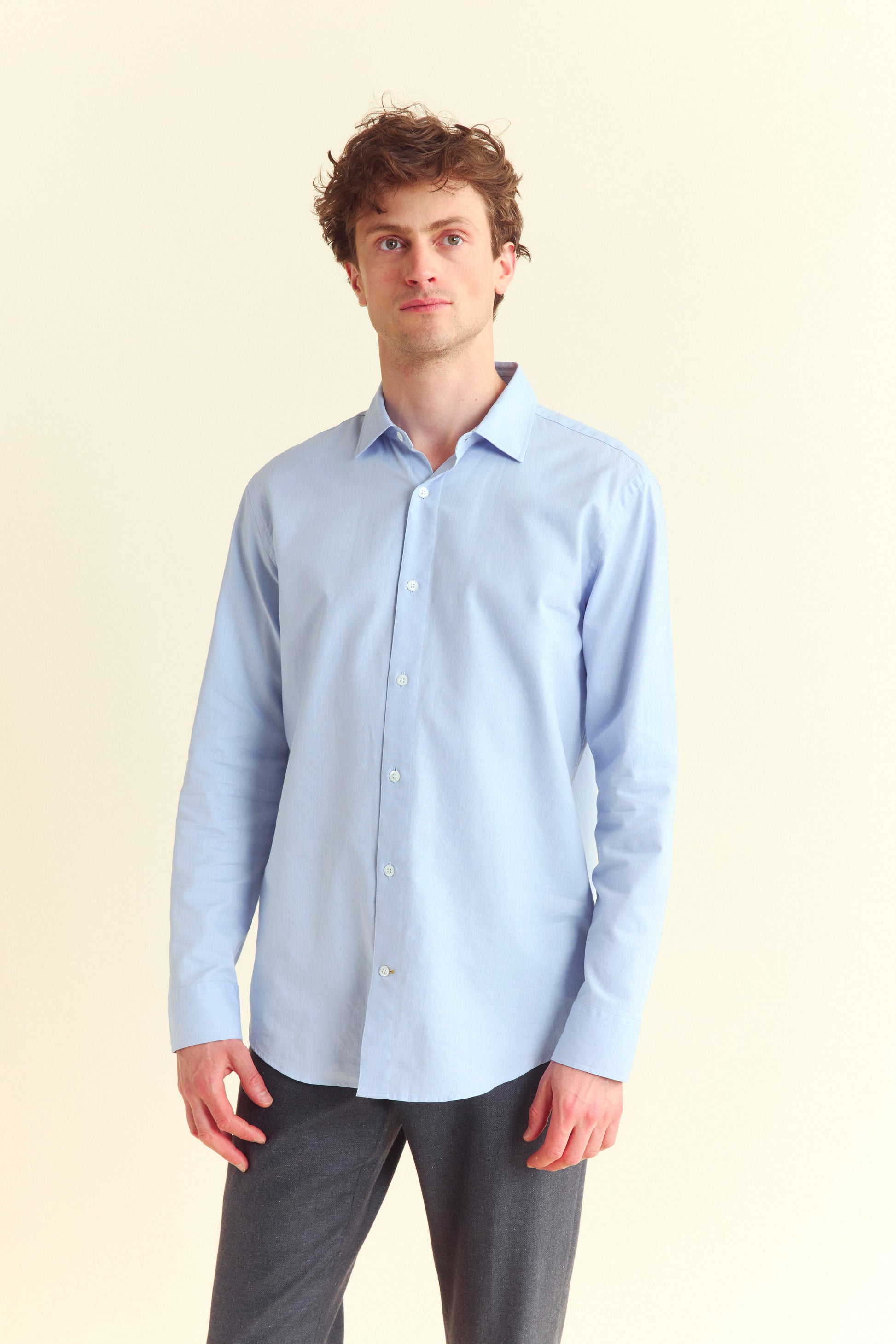 Oxford Hutcheson Dress Shirt Light Blue Billy Reid