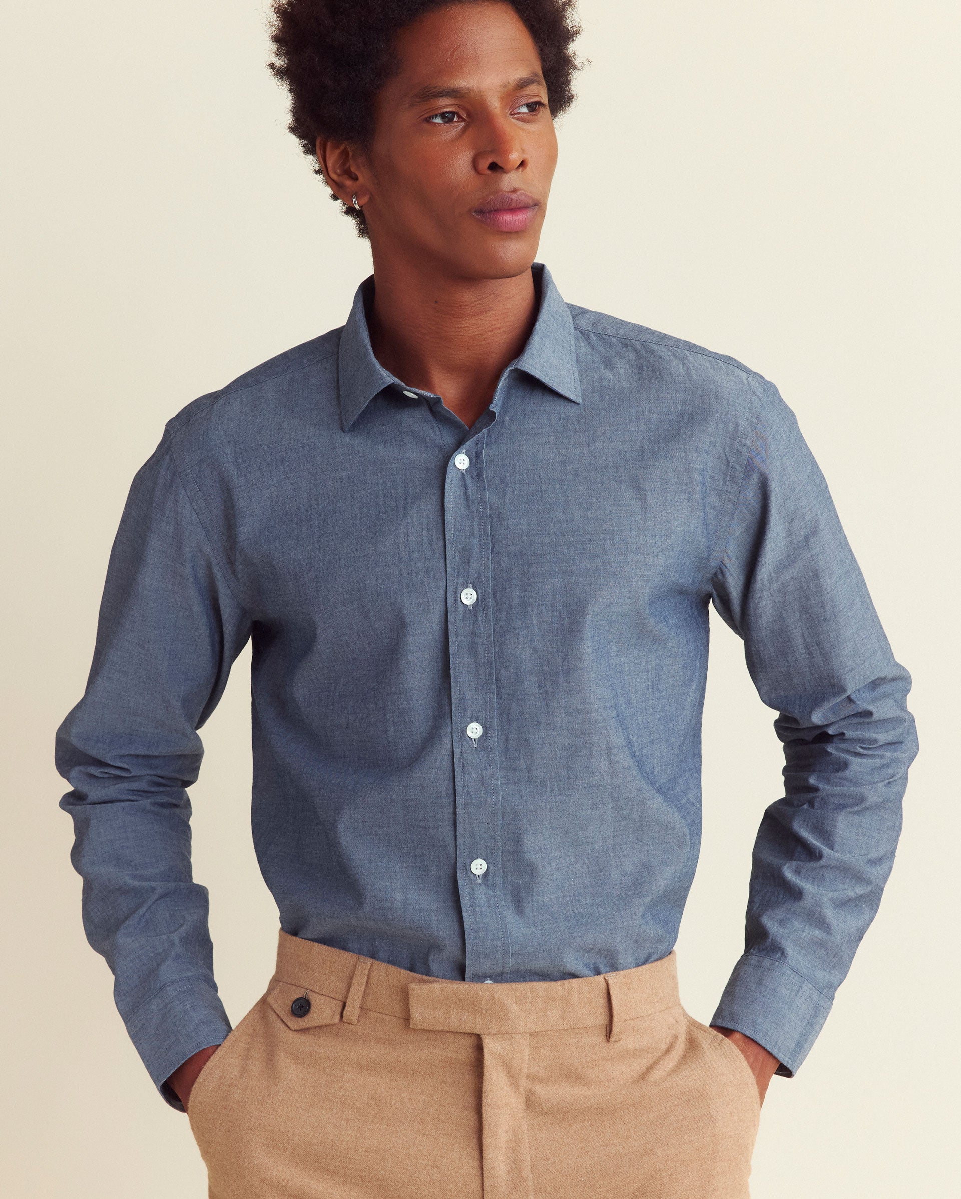Chambray Holt Dress Shirt Chambray Billy Reid