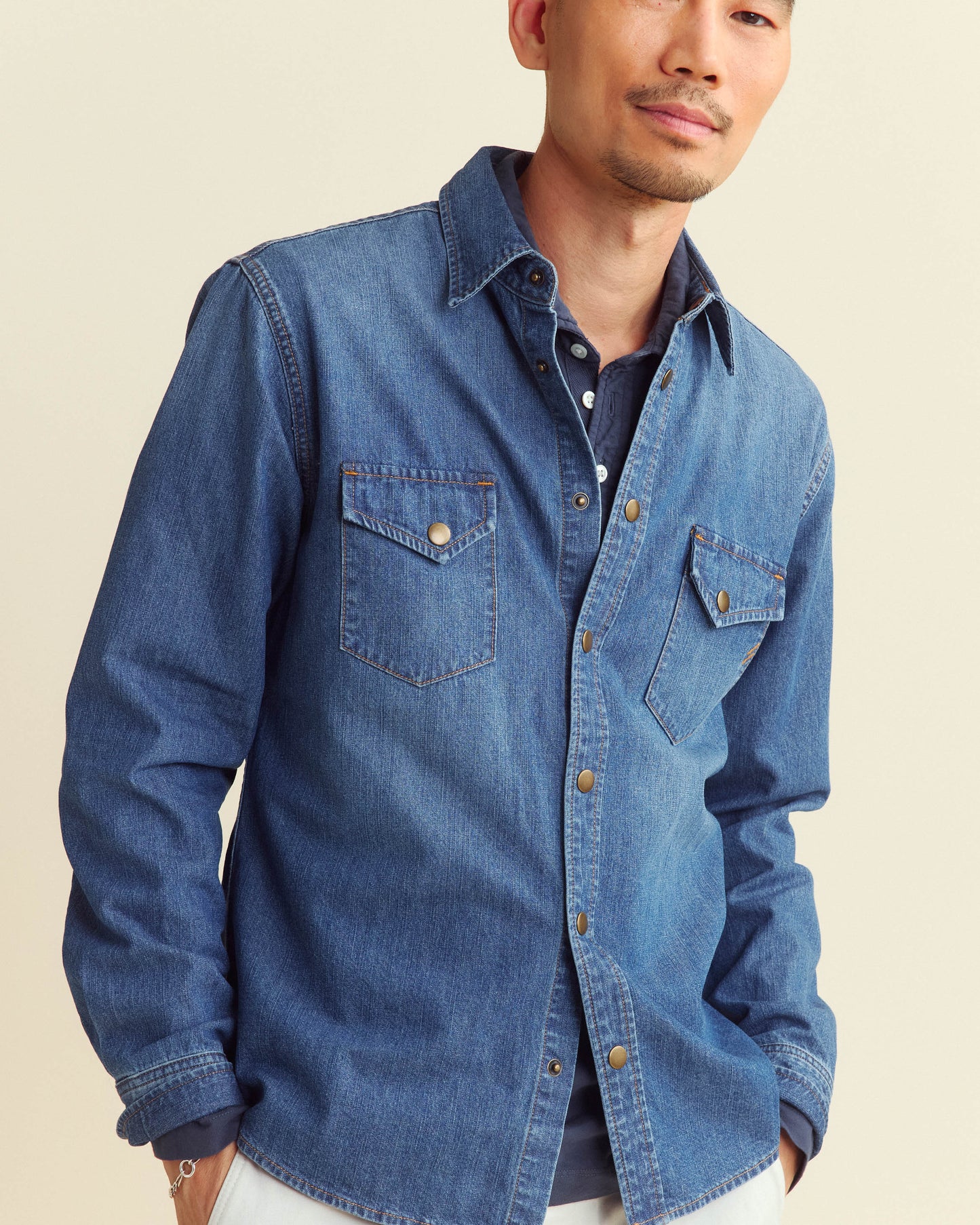 Shoals Denim Shirt Light Indigo Billy Reid