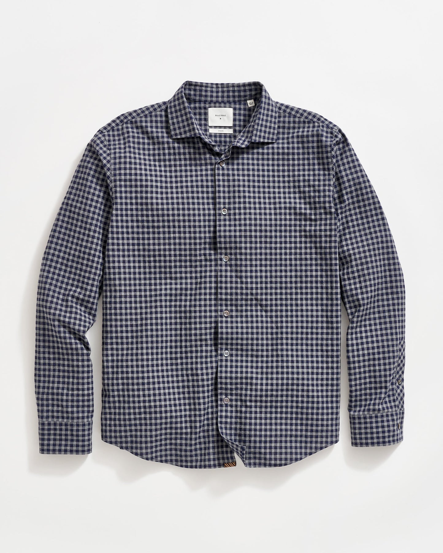 Plaid Check Hutcheson Sport Shirt Navy/Grey Billy Reid