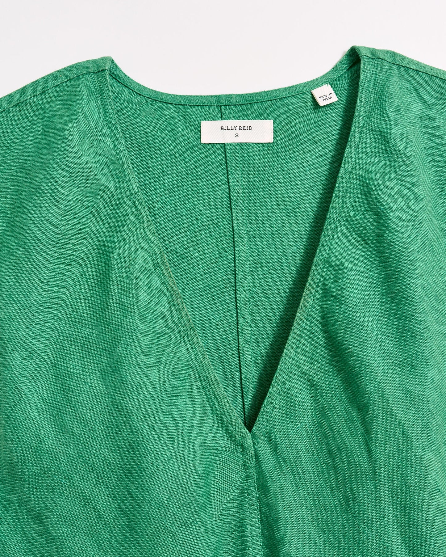Maxi Bias Linen Dress Green Billy Reid