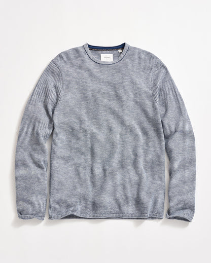 Tuck Stripe Crew Dark Denim Billy Reid