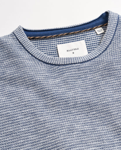 Tuck Stripe Crew Dark Denim Billy Reid