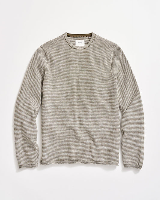 Tuck Stripe Crew Moss Green Billy Reid