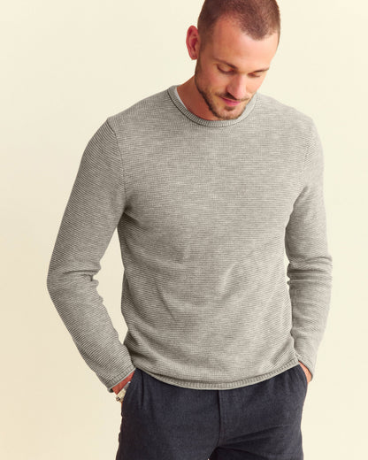 Tuck Stripe Crew Moss Green Billy Reid