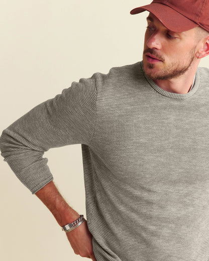 Tuck Stripe Crew Moss Green Billy Reid