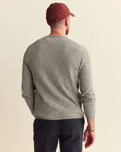 Tuck Stripe Crew Moss Green Billy Reid