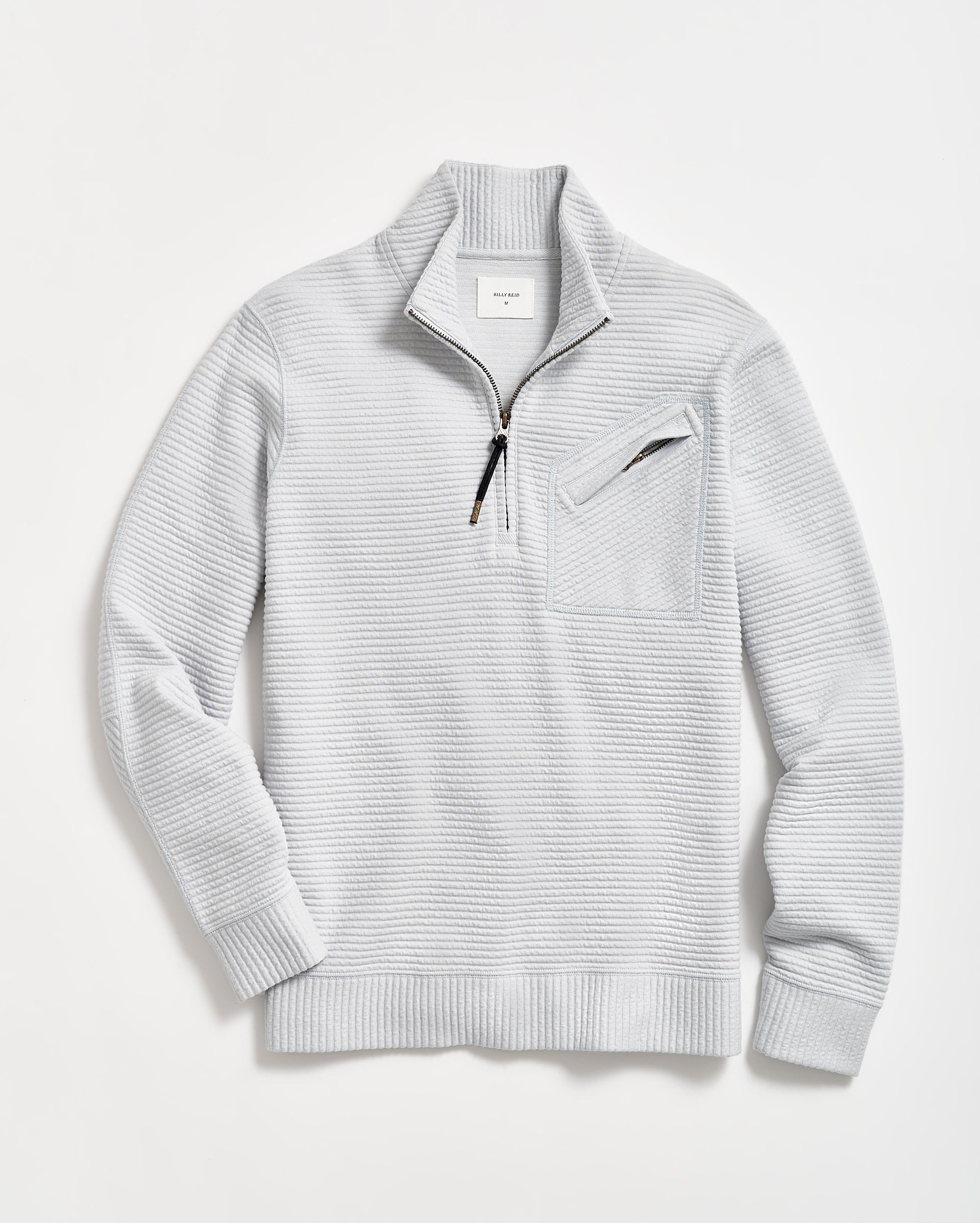 Quilted Half Zip Beach Blue Billy Reid