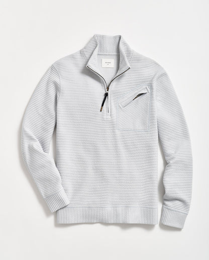 Quilted Half Zip Beach Blue Billy Reid