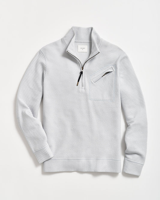 Quilted Half Zip Beach Blue Billy Reid