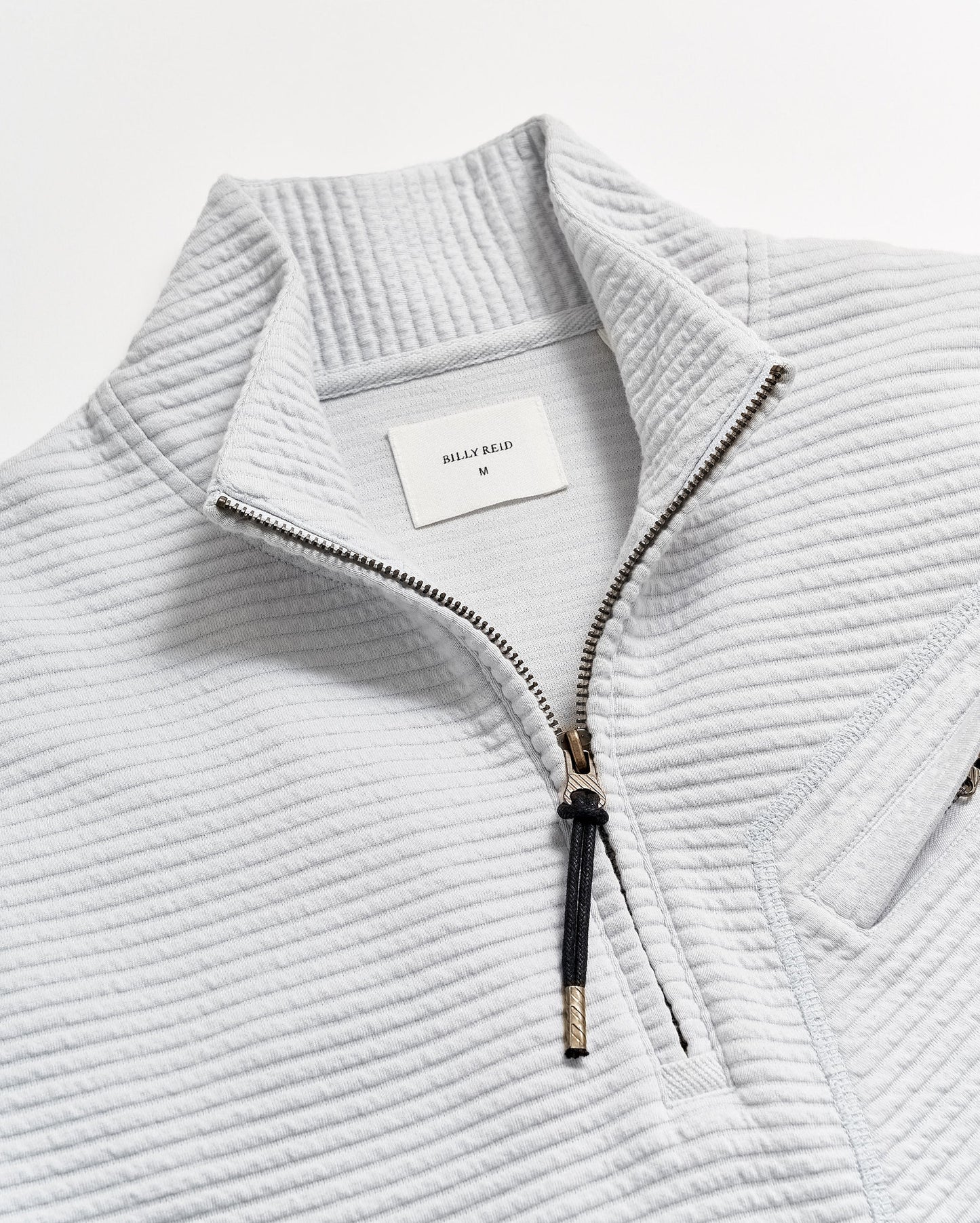Quilted Half Zip Beach Blue Billy Reid