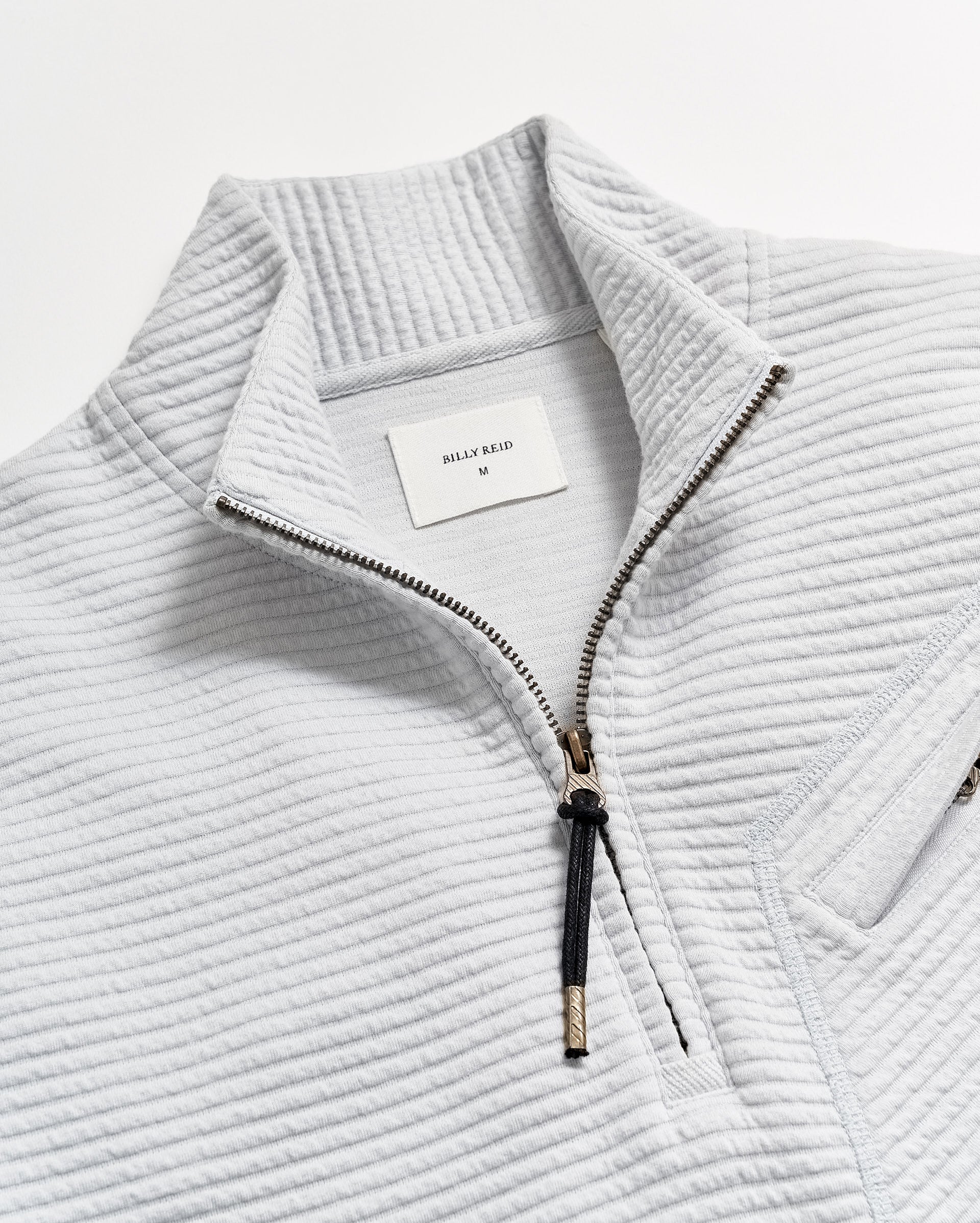 Quilted Half Zip Beach Blue Billy Reid