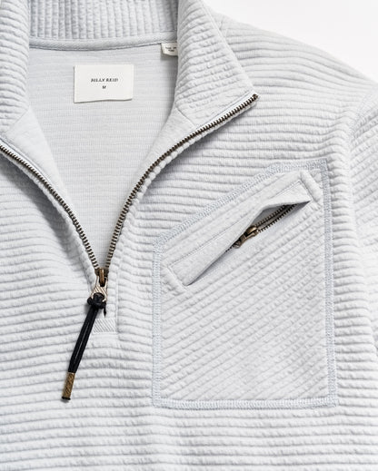 Quilted Half Zip Beach Blue Billy Reid