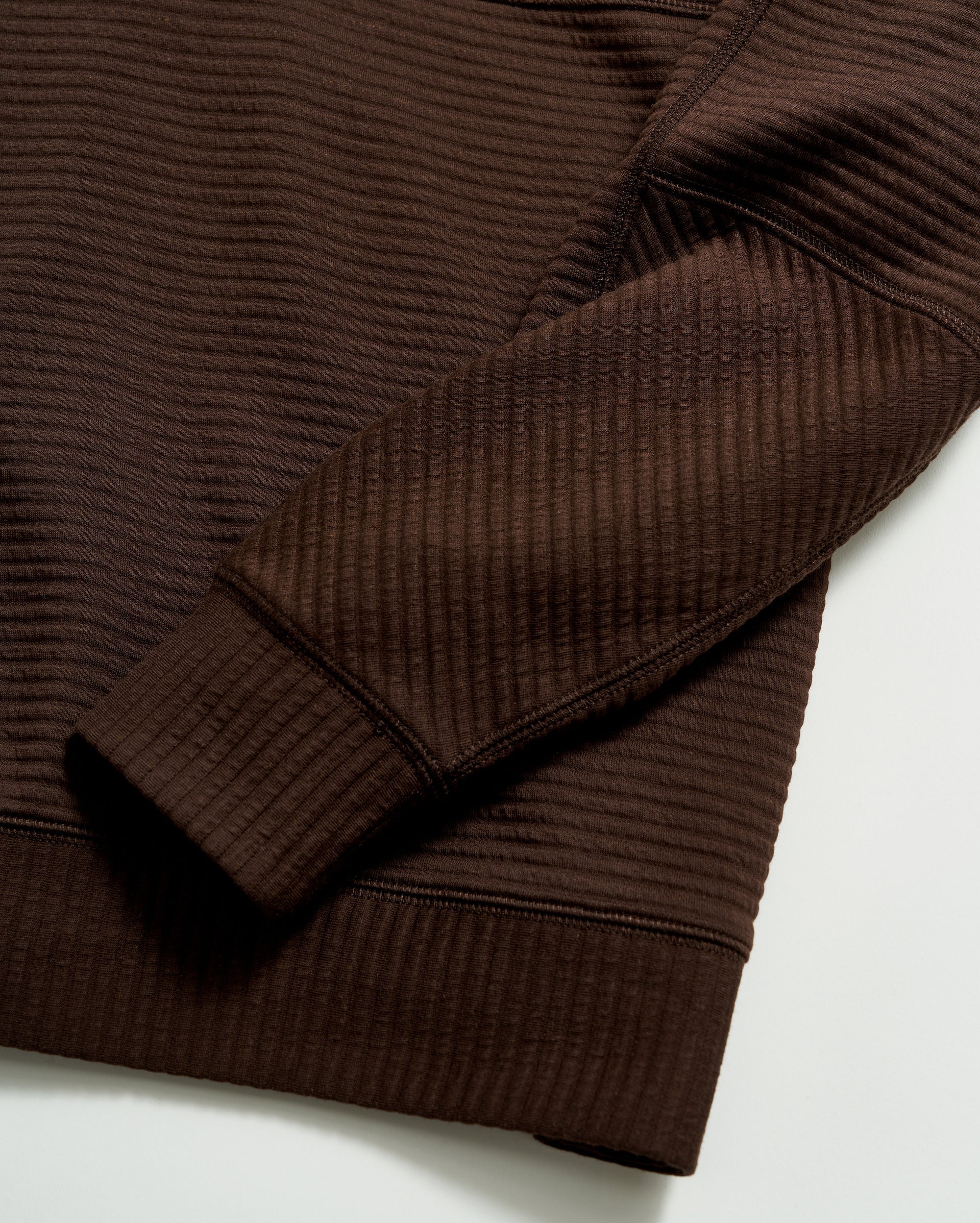 Quilted Half Zip Chocolate Billy Reid