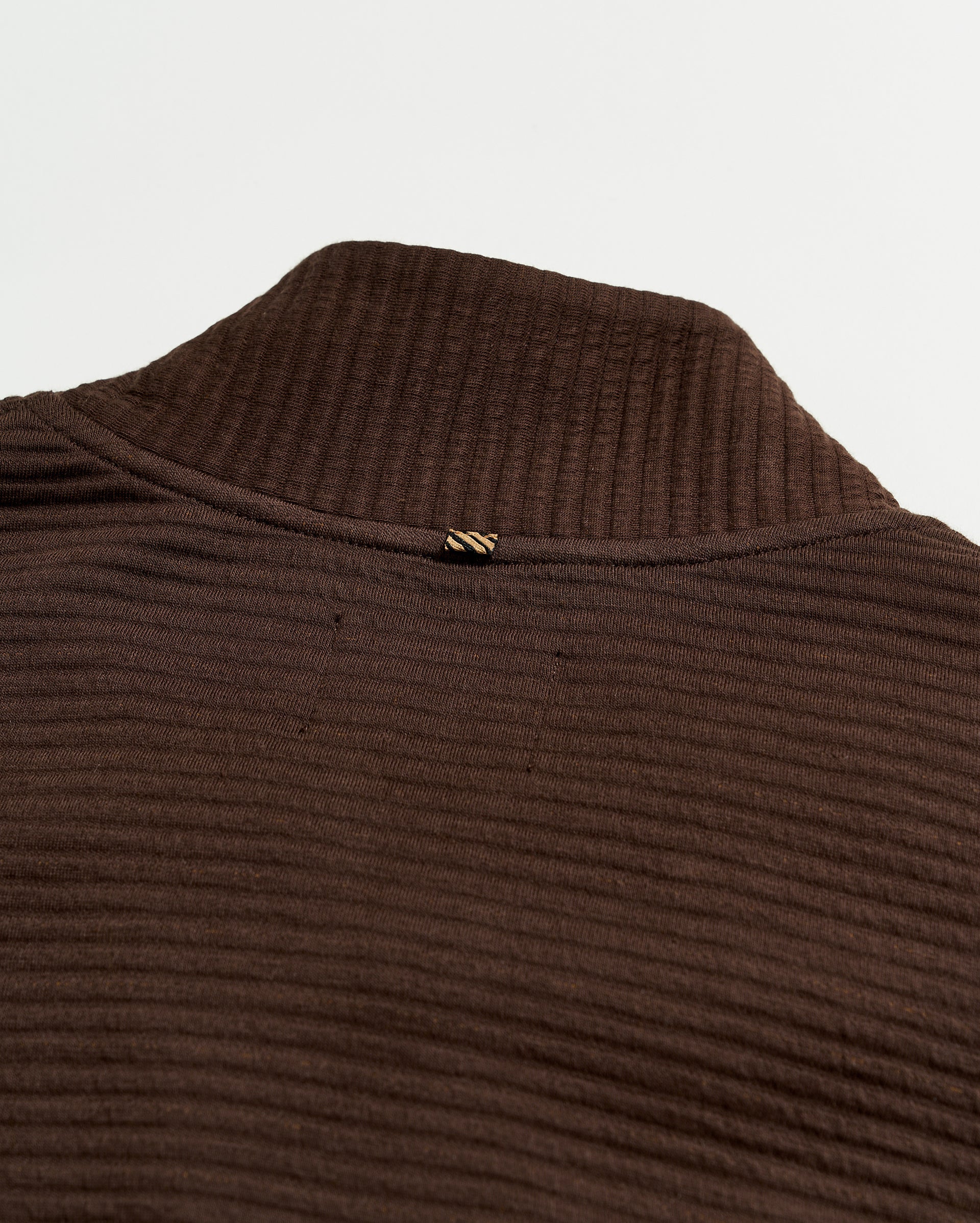 Quilted Half Zip Chocolate Billy Reid