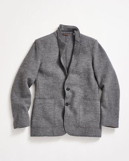 Boiled Wool Sport Coat Grey Heather Billy Reid