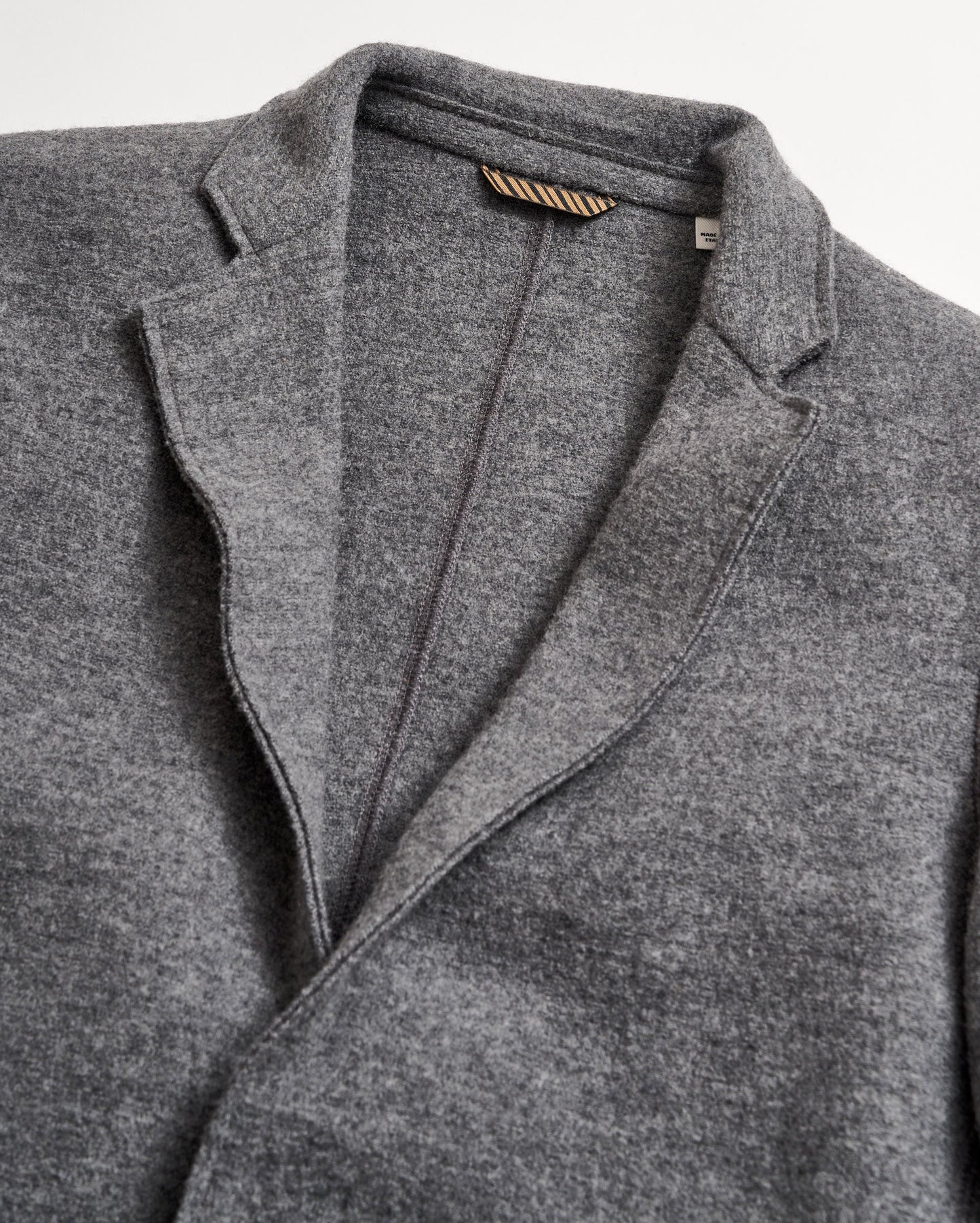 Boiled Wool Sport Coat Grey Heather Billy Reid