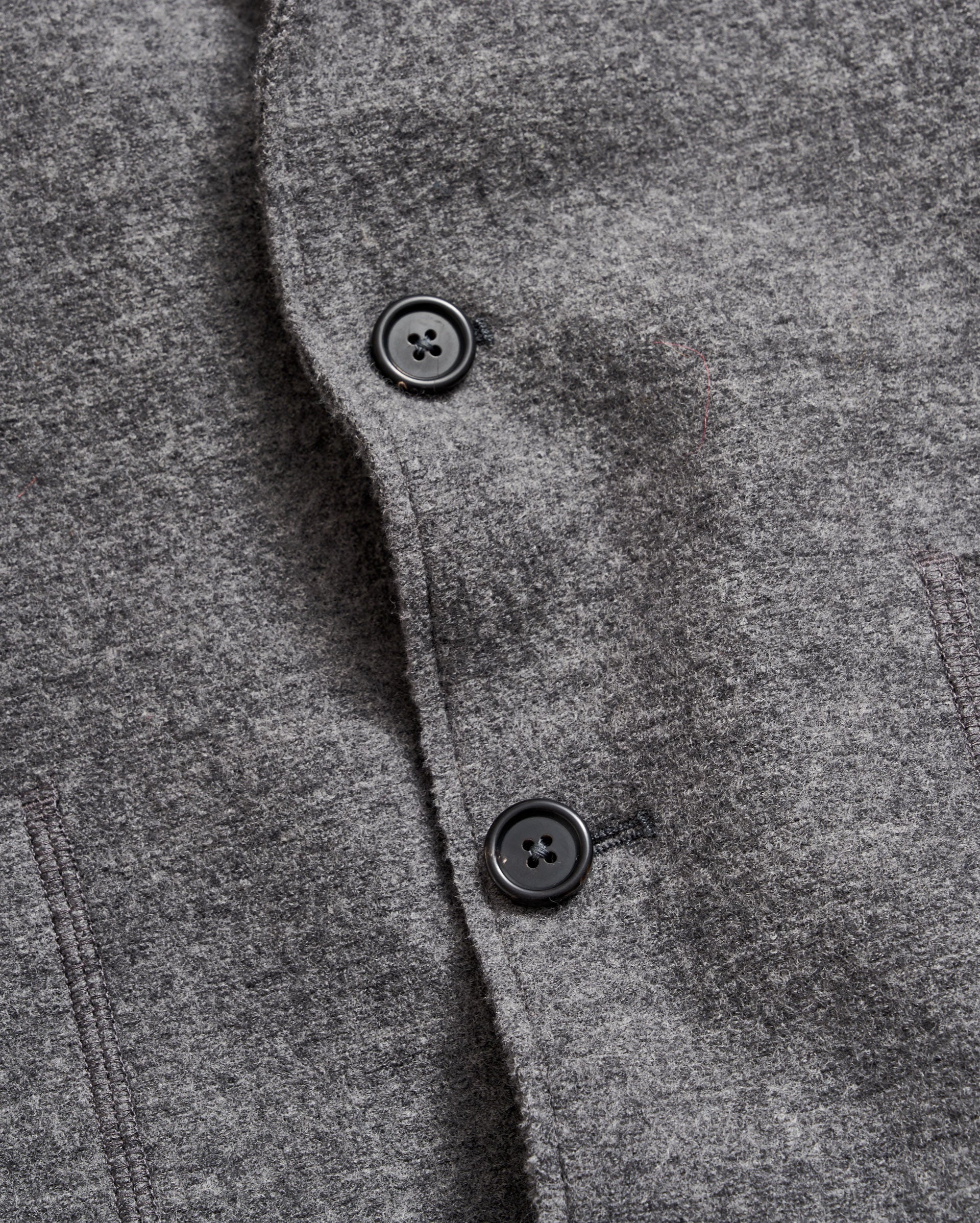 Boiled Wool Sport Coat Grey Heather Billy Reid