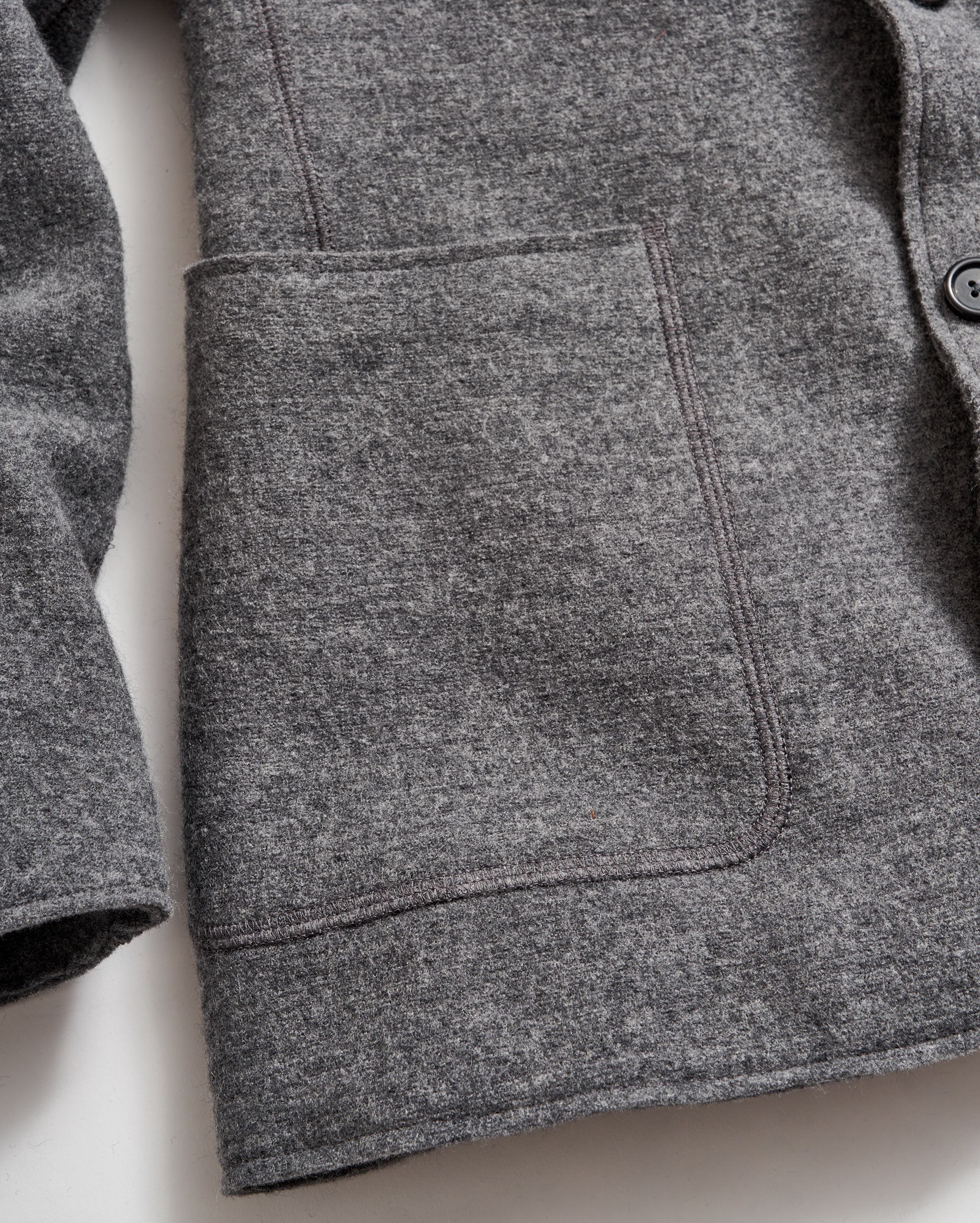 Boiled Wool Sport Coat Grey Heather Billy Reid
