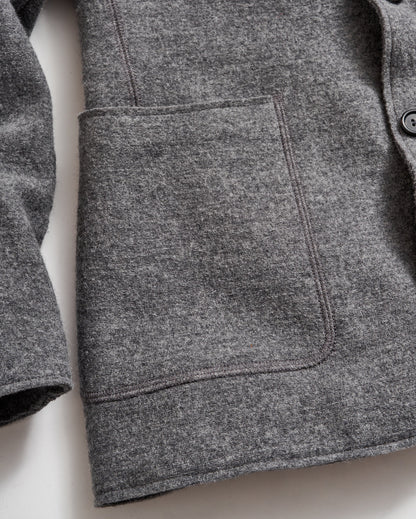Boiled Wool Sport Coat Grey Heather Billy Reid
