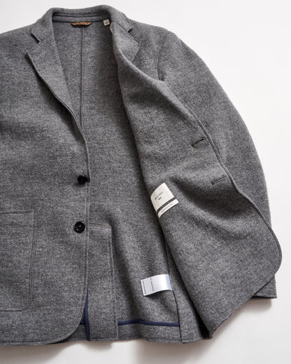 Boiled Wool Sport Coat Grey Heather Billy Reid