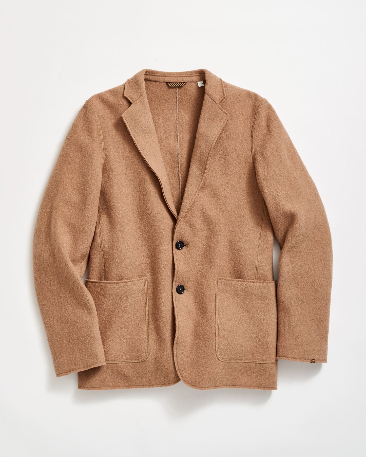 Boiled Wool Sport Coat Camel Billy Reid
