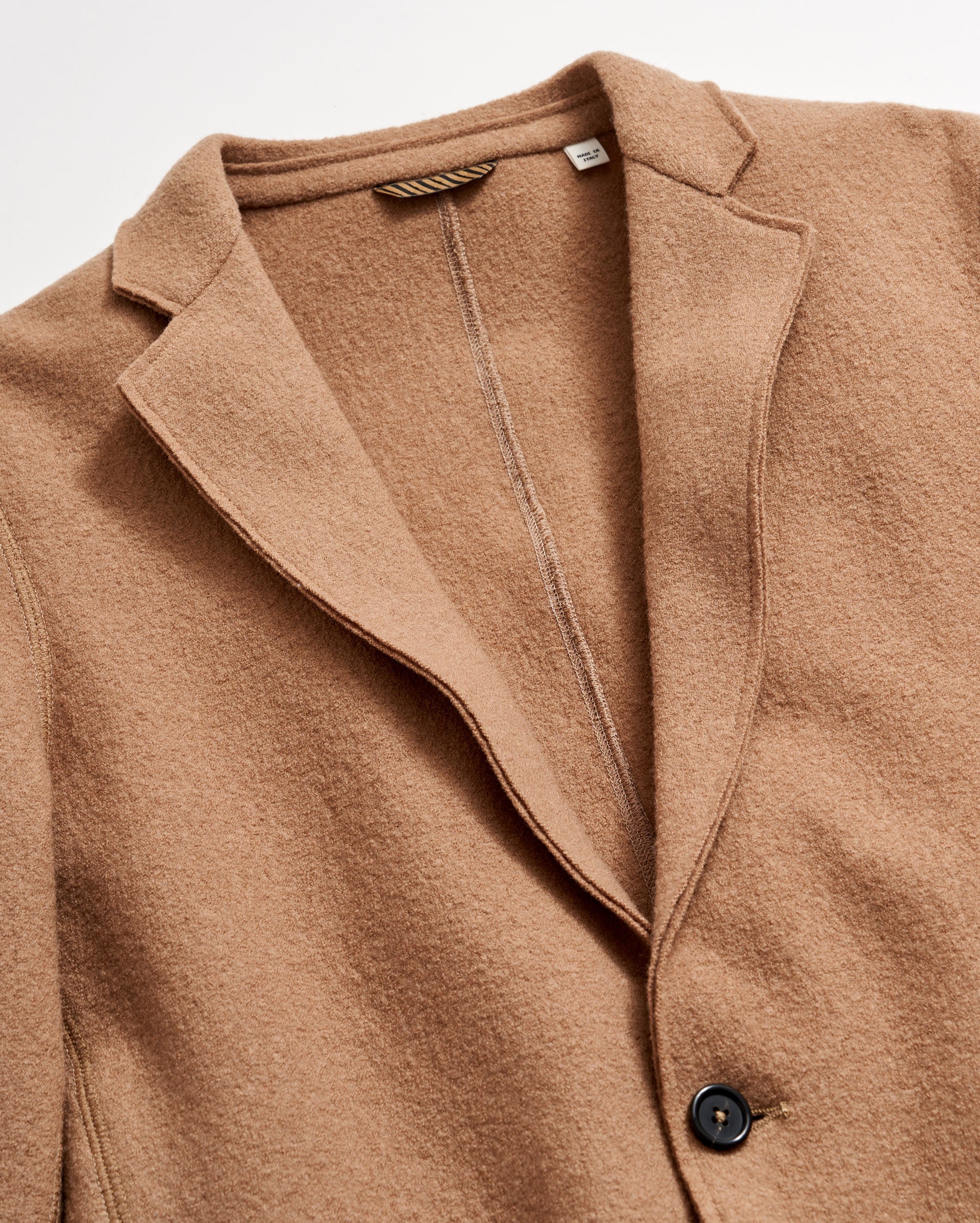 Boiled Wool Sport Coat Camel Billy Reid