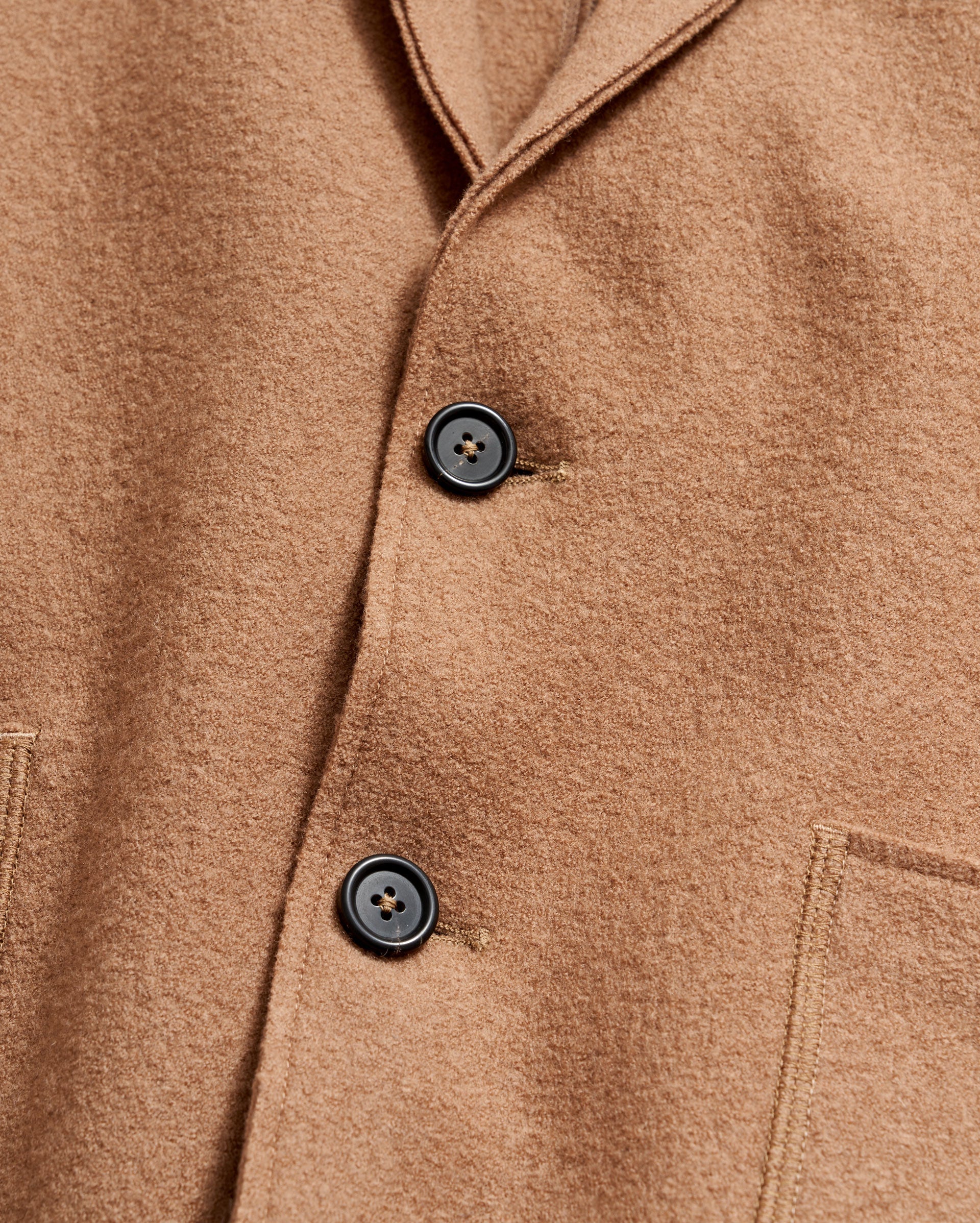 Boiled Wool Sport Coat Camel Billy Reid
