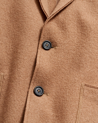 Boiled Wool Sport Coat Camel Billy Reid