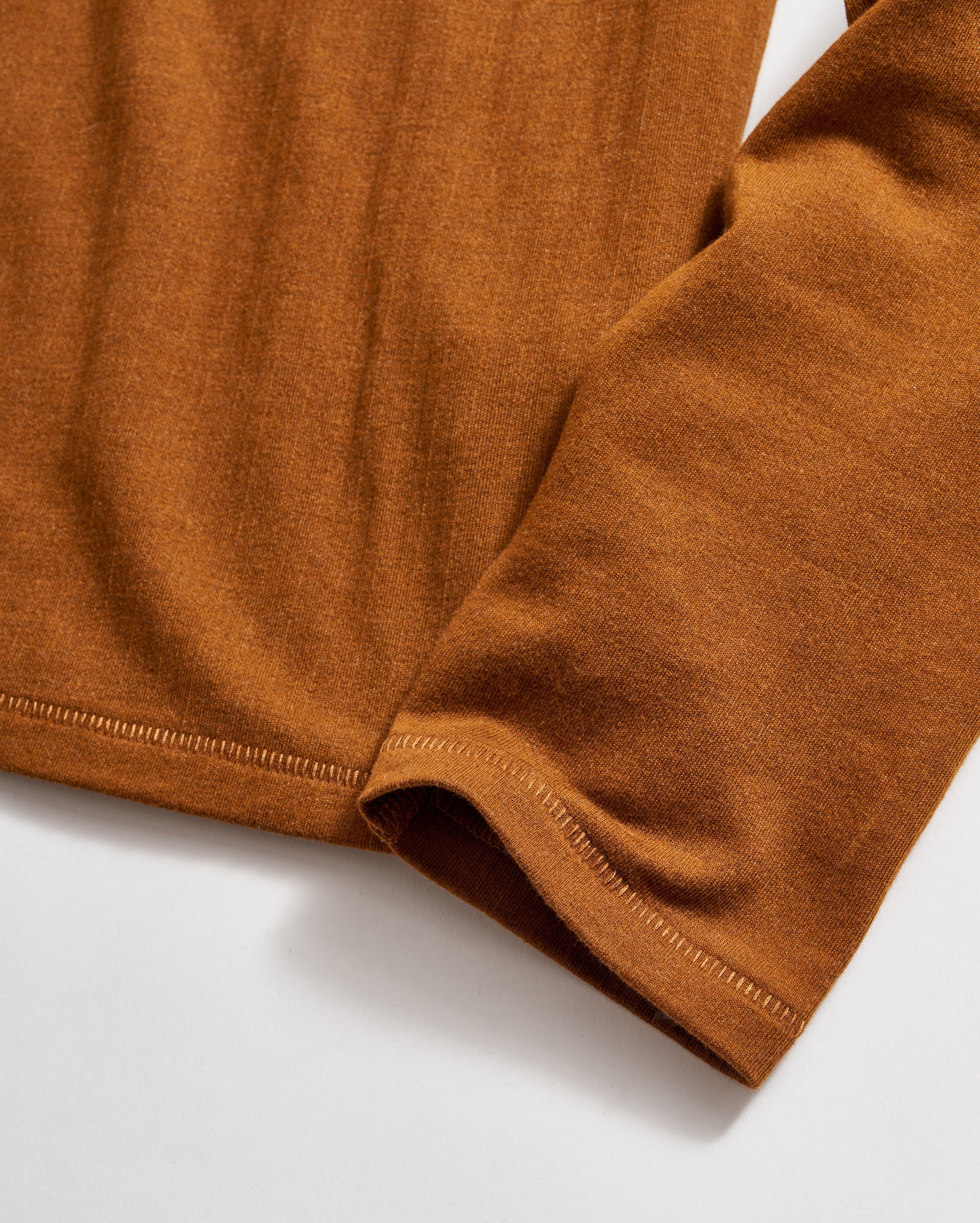 Long Sleeve Herringbone Polo Billy'S Brown Billy Reid