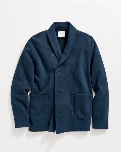 John Shawl Cardigan Carbon Blue Billy Reid