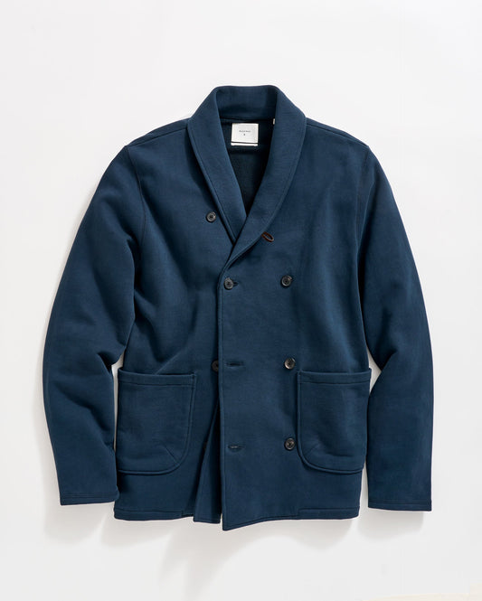 John Shawl Cardigan Carbon Blue Billy Reid