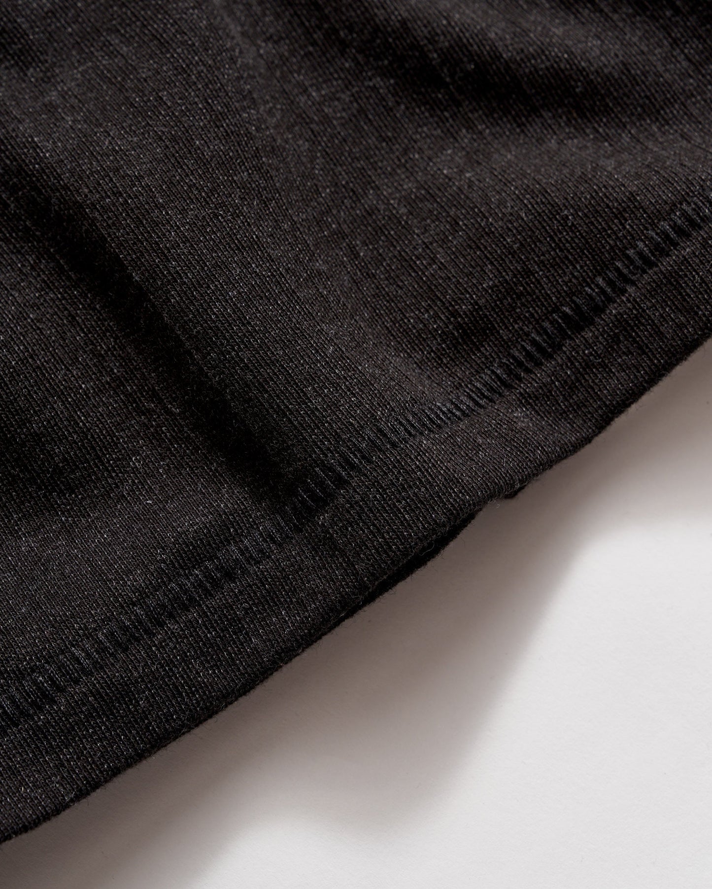 Long Sleeve Herringbone Polo Black Billy Reid