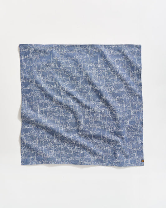 Melange Shrimp Boat Bandana Dark Denim Billy Reid