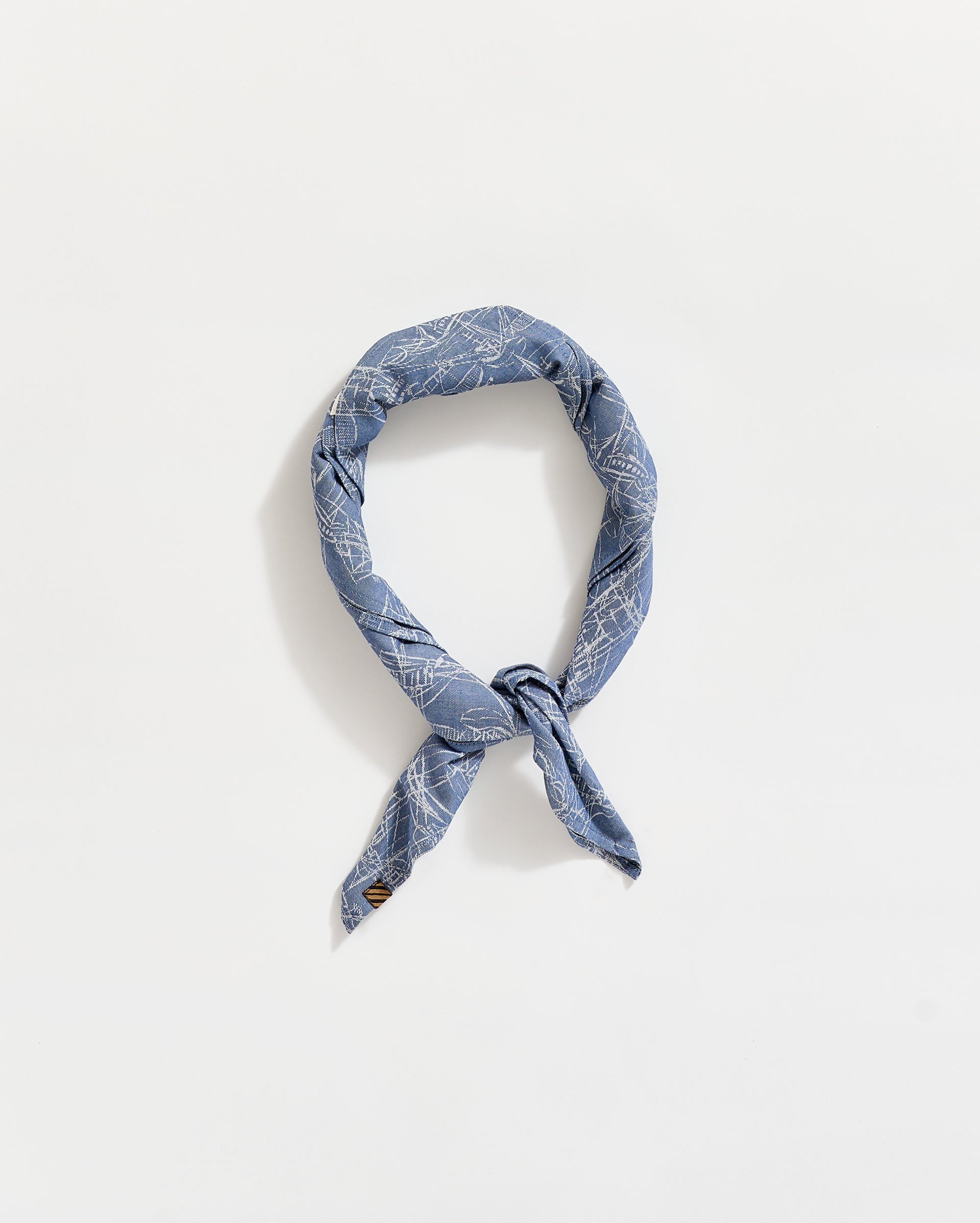 Melange Shrimp Boat Bandana Dark Denim Billy Reid