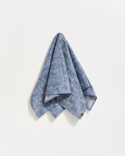 Melange Shrimp Boat Bandana Dark Denim Billy Reid