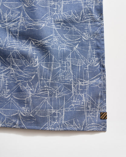 Melange Shrimp Boat Bandana Dark Denim Billy Reid