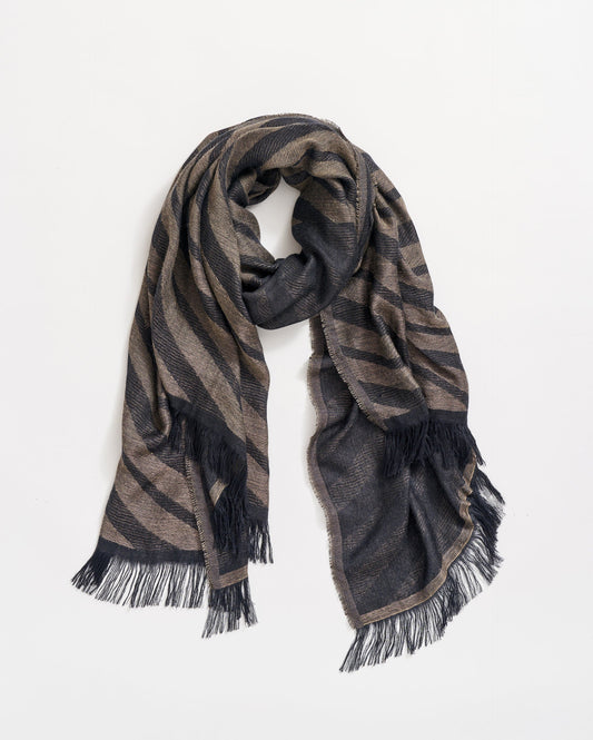 Woven Ribbon Scarf Black/Gold Billy Reid